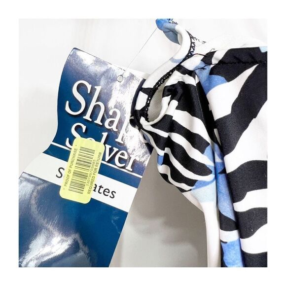 Shape Solver Swim Womens Tankini Two Piece Top Floral Adjustable Size 12 NEW - Picture 3 of 7